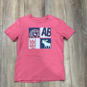Abercrombie Kids Pink Graphic Tee with Moose | kids size 11/12